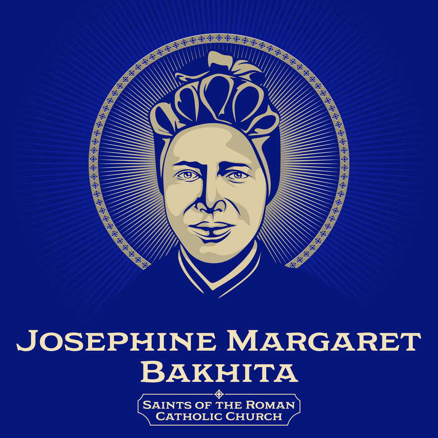 Catholic Saints. Josephine Margaret Bakhita (1869-1947) was a Sudanese-Italian Canossian religious sister who lived in Italy for 45 years, after having been a slave in Sudan.