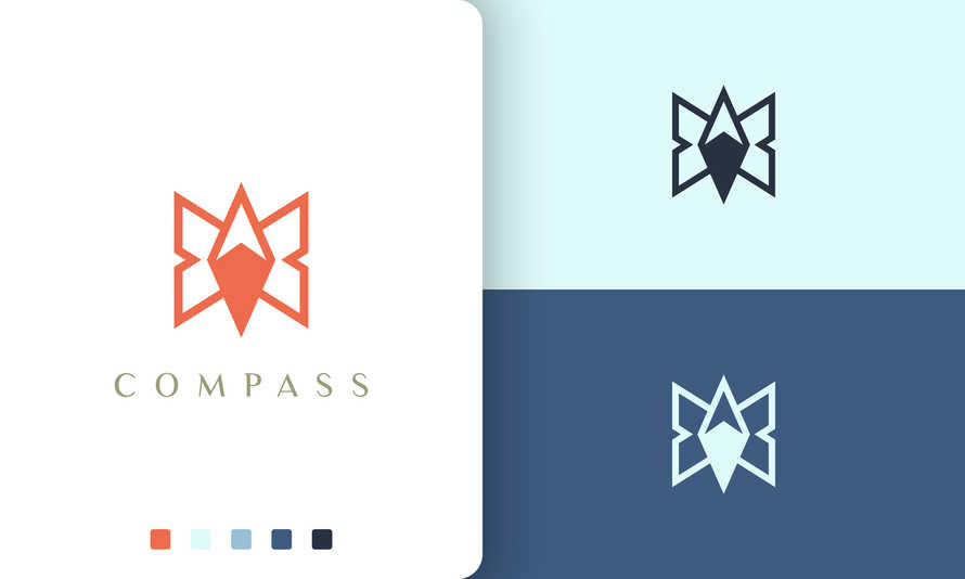 Backpacker or Adventure Logo Compass