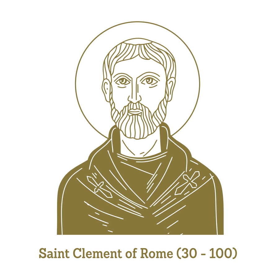 Saint Clement of Rome (30-100) is listed by Irenaeus and Tertullian as the fourth bishop of Rome. He is considered to be the first Apostolic Father of the Church.
