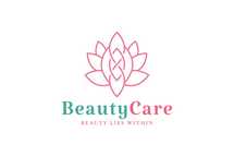Flower Logo with Abstract Shape for Beauty Care