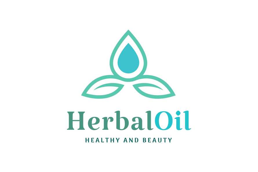 Leaf and Droplet Logo in Modern Shape for Beauty and Health
