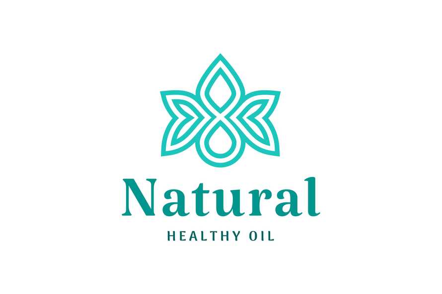Natural Beauty Logo with Droplet and Leaf Shape