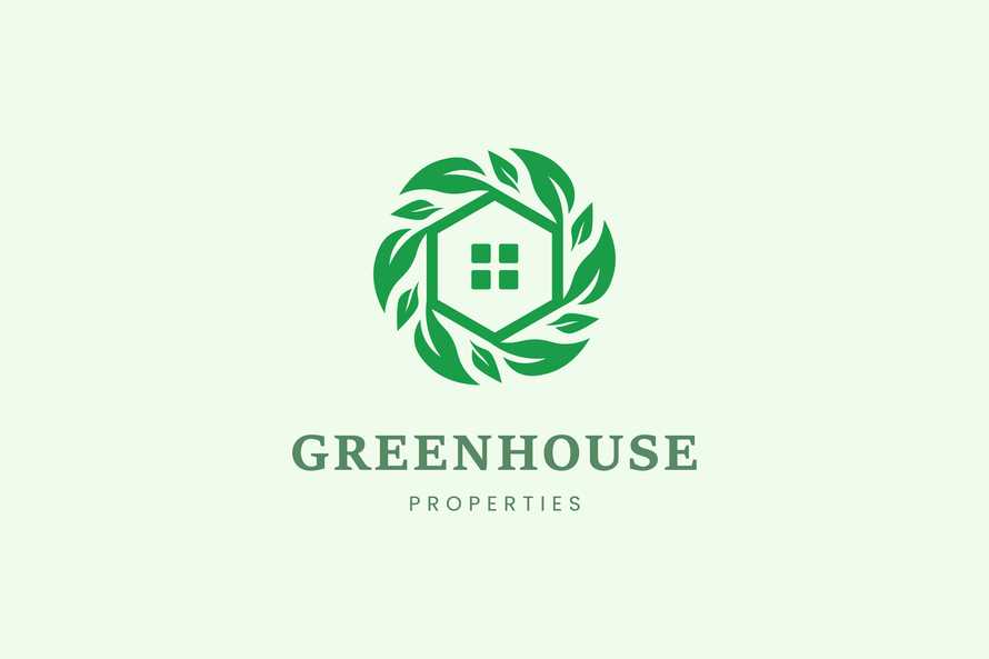 Home and Leaf Tree Logo Template for Property or Real Estate