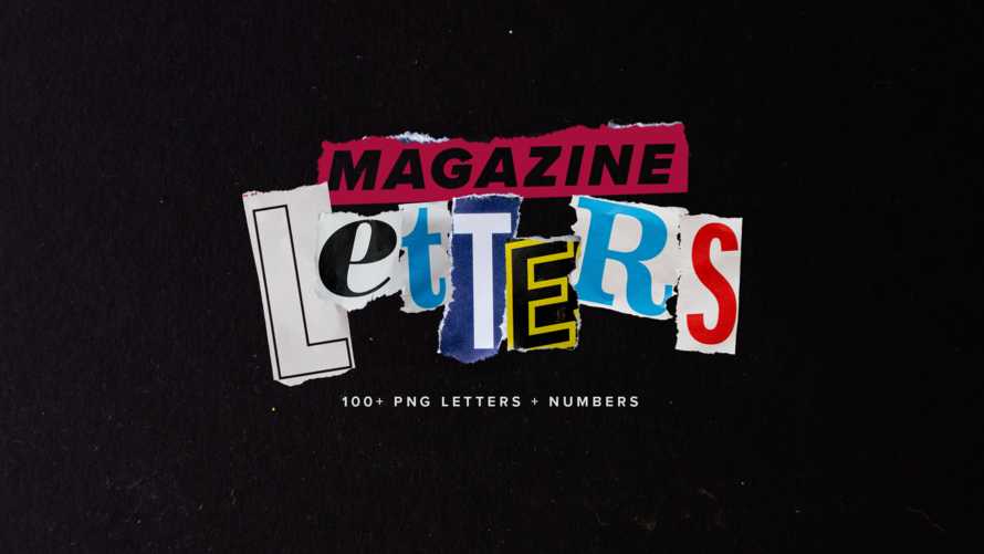 Magazine Letters and Numbers