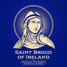 Catholic Saints. Saint Brigid of Ireland (451-525) is the patroness saint of Ireland, and one of its three national saints along with Patrick and Columba.