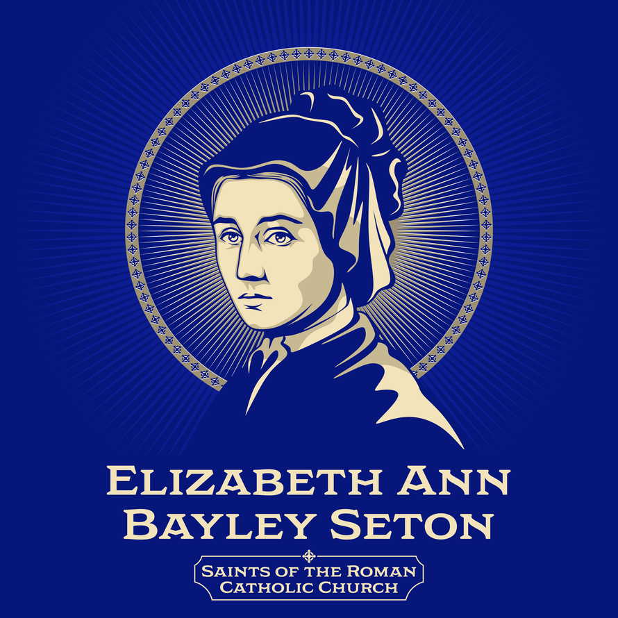 Catholic Saints. Elizabeth Ann Bayley Seton (1774-1821) was a Catholic religious sister in the United States and an educator, known as a founder of the country's parochial school system.