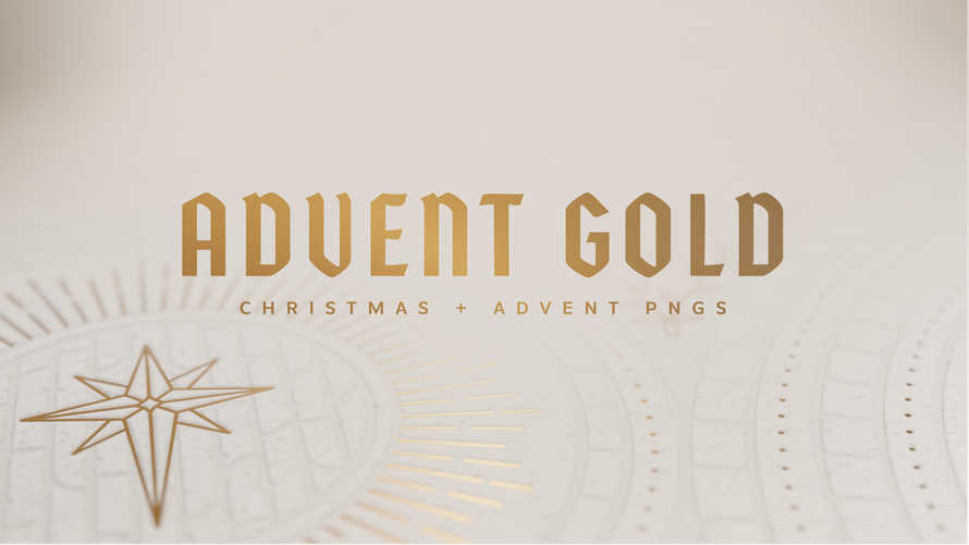 Advent Gold Christmas + Advent PNGs