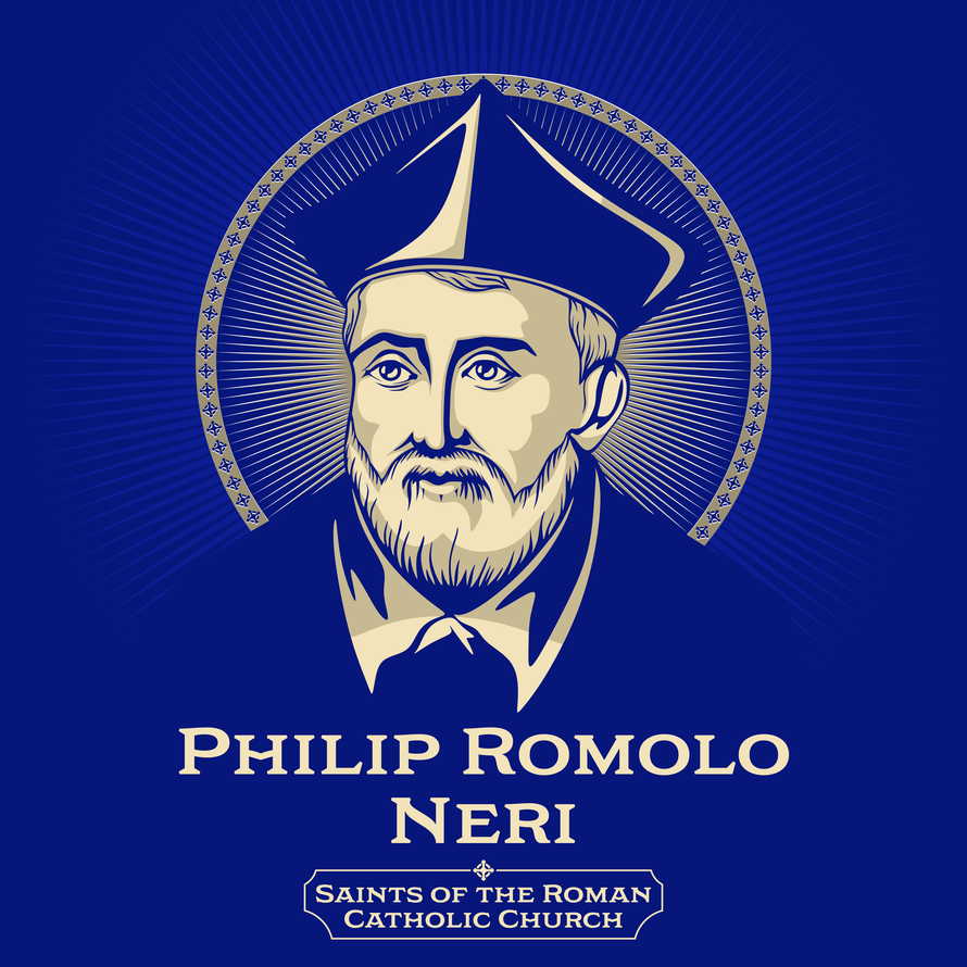 Catholic Saints. Philip Romolo Neri (1515-1595) was an Italian priest noted for founding a society of secular clergy called the Congregation of the Oratory.