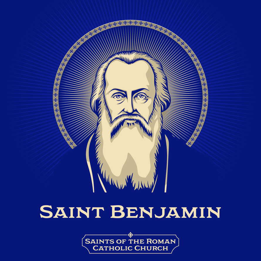Saints of the Catholic Church. Saint Benjamin (329-424) was a deacon martyred circa 424 in Persia.