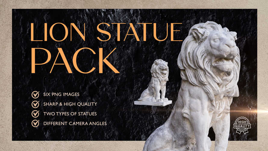 Lion statue Pack