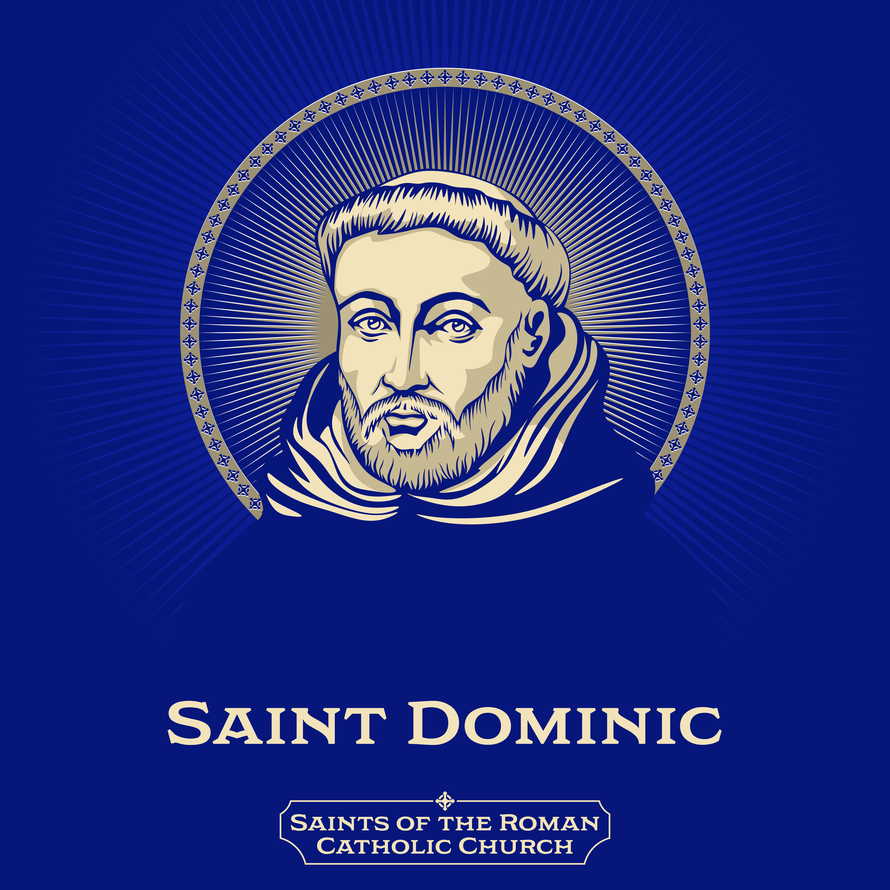 Catholic Saints. Saint Dominic (1170-1221) was a Castilian Catholic priest, mystic, the founder of the Dominican Order and is the patron saint of astronomers and natural scientists.