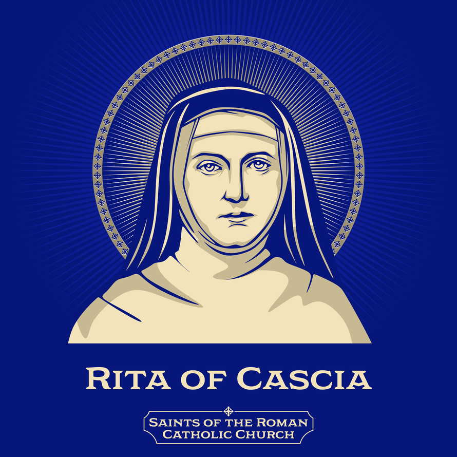 Catholic Saints. Rita of Cascia (1381-1457) was an Italian widow and Augustinian nun venerated as a saint in the Roman Catholic Church.