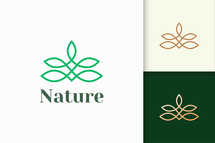 Flower Logo in Luxury Represent Health and Beauty