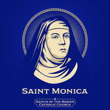 Catholic Saints. Saint Monica (332-387) was an early North African Christian saint and the mother of Augustine of Hippo.