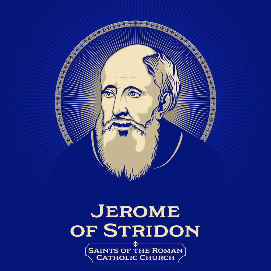 Catholic Saints. Jerome (342-420) also known as Jerome of Stridon, was a Christian priest, confessor, theologian, and historian; he is commonly known as Saint Jerome.