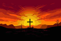 Cross and Sunset