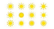 Vector Variety Of Suns Icons