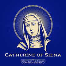 Catholic Saints. Catherine of Siena (1347-1380) a lay member of the Dominican Order, was a mystic, activist and author who had a great influence on Italian literature and on the Catholic Church