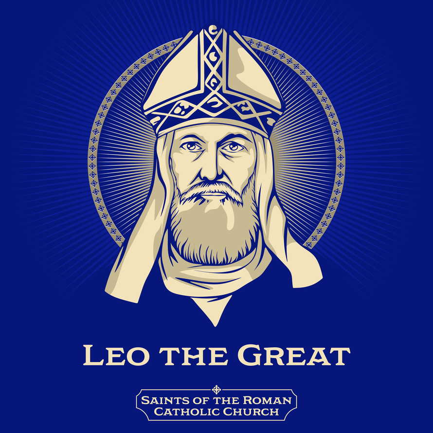 Catholic Saints. Leo the Great (400-461) was Bishop of Rome from 29 September 440 until his death.