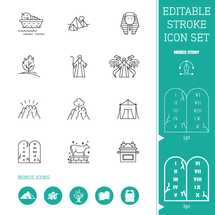 Editable Stroke icon Set | Moses Story