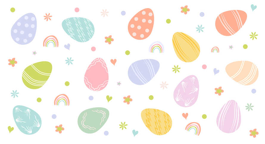 Seamless Background With Easter Eggs