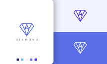 Diamond Compass Logo in Simple Style