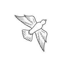 The dove is a symbol of God's Holy Spirit, peace and humility.