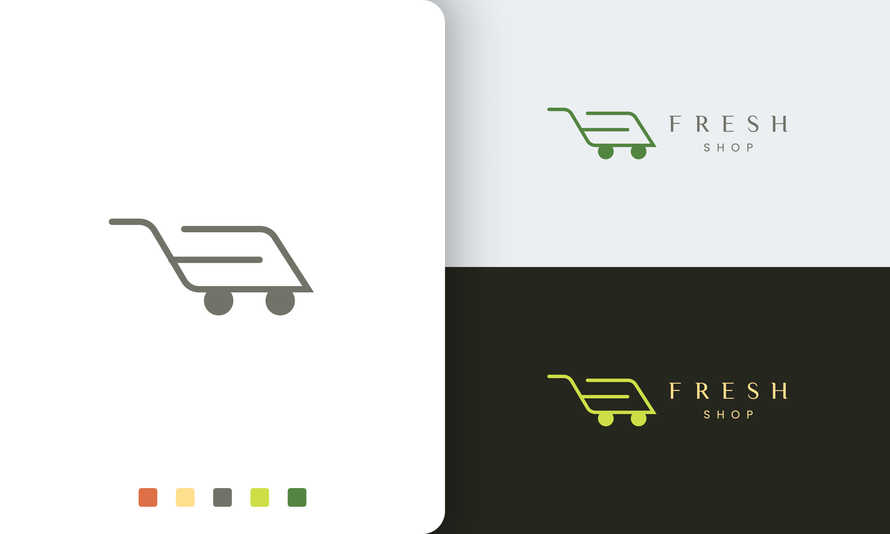 Shop or Trolley Logo Template