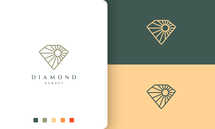 Diamond Sun Logo in Mono Line Style