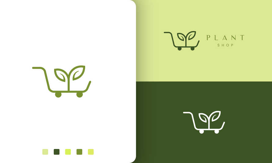 Trolley Logo for Natural or Organic Shop