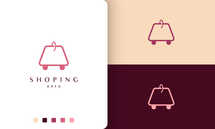 Shopping Bag Logo in Simple Style