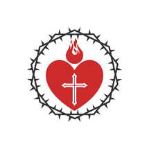The heart of Christ and the flame of the Spirit.