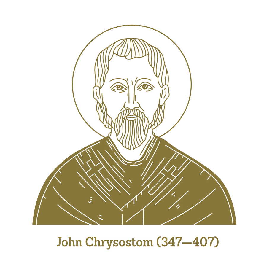 John Chrysostom (349-407) was the archbishop of Constantinople known for his eloquence in preaching and public speaking, his denunciation of abuse of authority by both ecclesiastical and political leaders, and his ascetic sensibilities.