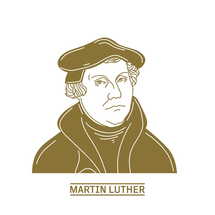 Martin Luther (1483-1546) was a German professor of theology, composer, priest, monk, and a seminal figure in the Protestant Reformation. Christian figure.