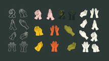 Praying Hands Icons