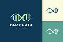 Genetic Logo in Dna Chain Shape