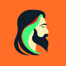 Colorful Jesus profile minimal