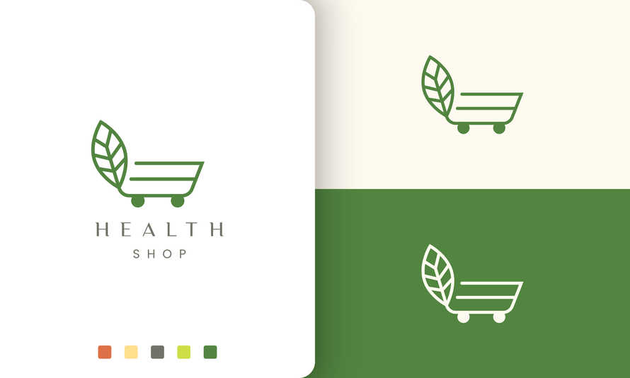 Trolley Logo for Natural Organic Store