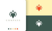 Travel or Navigation Logo Compass Shape