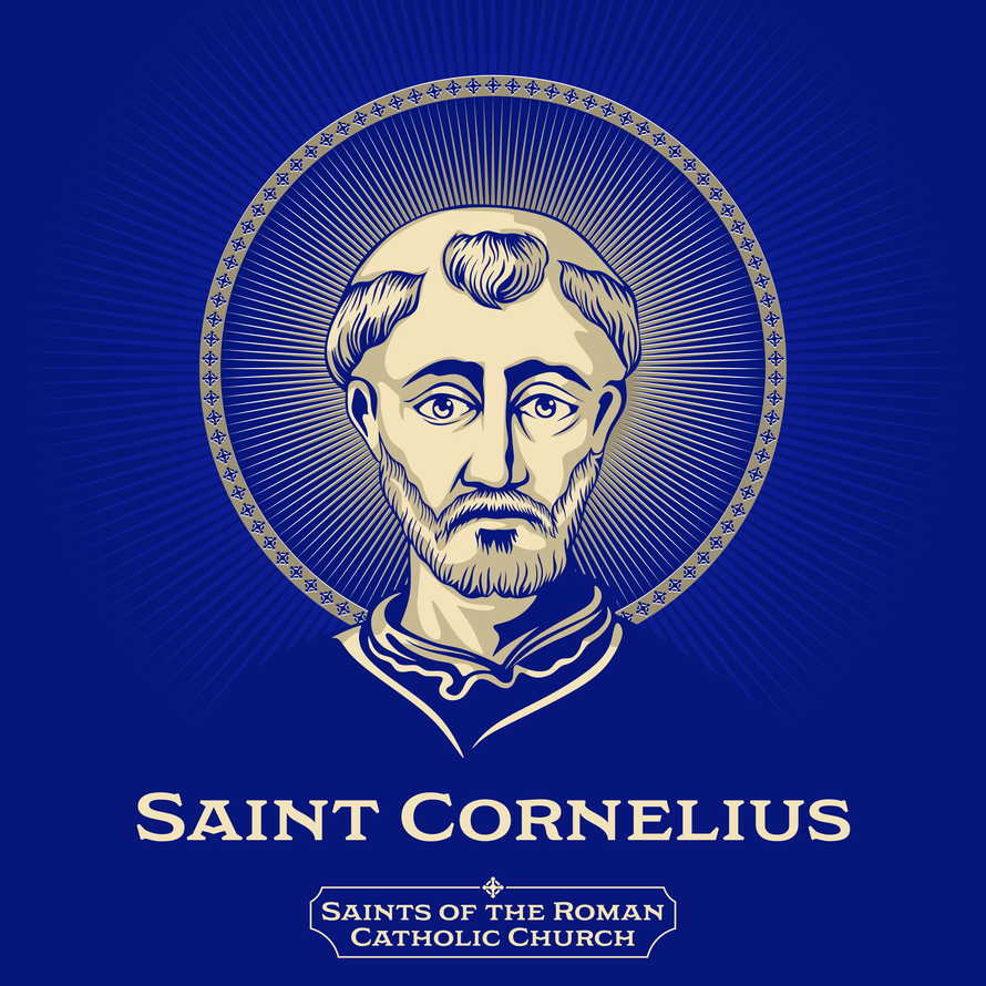 Catholic Saints. Saint Cornelius (198-253) was a Roman priest who was elected pope during the lull in the persecution of Christians under Emperor Decius.