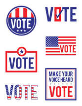 A Set of American Election VOTE icons illustration