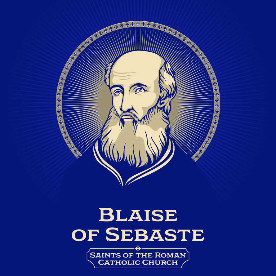 Catholic Saints. Blaise of Sebaste was a physician and bishop of Sebastea in historical Armenia who is venerated as a Christian saint and martyr.