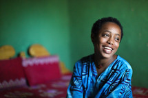 smiling Ethiopian woman