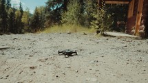 flying a drone 