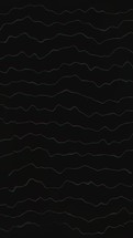Thin dancing wavy grey lines on black background - Discrete and textured grayscale background animation for overlay on social media posts - Seamless Loop.	
