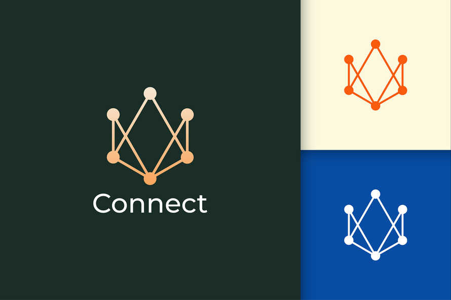 Digital Data or Connect Logo Concept for Technology Company