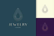Beauty or Spa Logo in Luxury Gold Shape