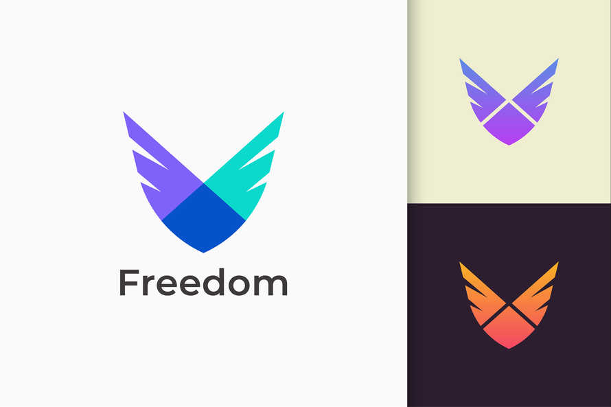 Wing Logo Freedom and Power