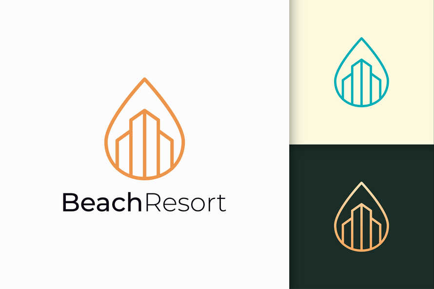 Waterfront Apartment or Resort Logo