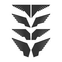 Vector set of logos of wings.